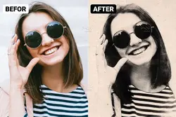 اکشن فتوشاپ افکت نقاشی آبرنگی قدیمی