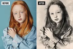 اکشن فتوشاپ افکت نقاشی آبرنگی قدیمی