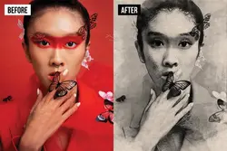 اکشن فتوشاپ افکت نقاشی آبرنگی قدیمی