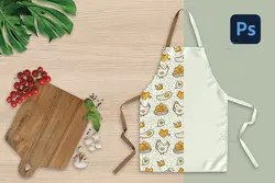 موکاپ پیش بند آشپزخانه