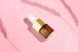 موکاپ بطری قطره چکان ا میلی لیتری کهربایی با جعبه