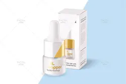 موکاپ بطری قطره چکان ا میلی لیتری مات با جعبه