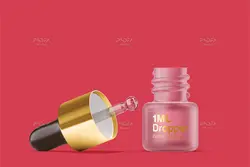 موکاپ بطری قطره چکان ا میلی لیتری مات با جعبه