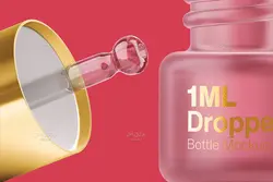 موکاپ بطری قطره چکان ا میلی لیتری مات با جعبه