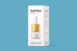 موکاپ بطری قطره چکان ا میلی لیتری مات با جعبه