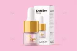 موکاپ بطری قطره چکان ا میلی لیتری مات با جعبه