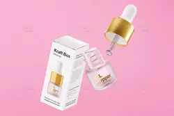 موکاپ بطری قطره چکان ا میلی لیتری مات با جعبه