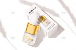 موکاپ بطری قطره چکان ا میلی لیتری مات با جعبه