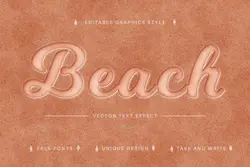 استایل ماسه ساحلی متن برای ایلاستریتور