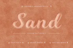 استایل ماسه ساحلی متن برای ایلاستریتور