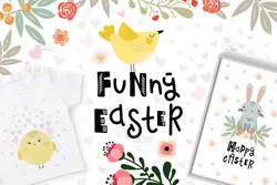 کلیپ آرت فانتزی و بامزه عید پاک + پترن و پوستر