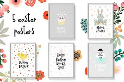 کلیپ آرت فانتزی و بامزه عید پاک + پترن و پوستر