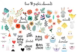 کلیپ آرت فانتزی و بامزه عید پاک + پترن و پوستر