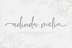 فونت خوشنویسی عاشقانه و مدرن Adinda Melia