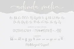 فونت خوشنویسی عاشقانه و مدرن Adinda Melia