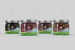 موکاپ شیشه ادویه و ترشی یا ژله کوچک