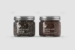 موکاپ شیشه ادویه و ترشی یا ژله کوچک