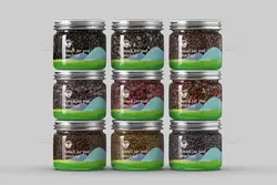 موکاپ شیشه ادویه و ترشی یا ژله کوچک