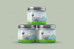 موکاپ شیشه ادویه و ترشی یا ژله کوچک