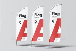 6 موکاپ پرچم پر Feather Flag