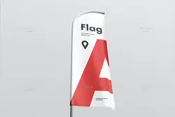 6 موکاپ پرچم پر Feather Flag