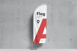6 موکاپ پرچم پر Feather Flag
