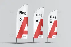 6 موکاپ پرچم پر Feather Flag