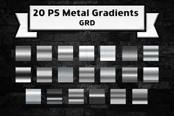 20 گرادینت فلز برای فتوشاپ – GRD