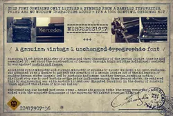 فونت ماشین تحریر قدیمی Mercedes1937