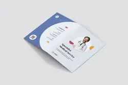 طرح بروشور خدمات درمانی و پزشکی دو لت لایه باز