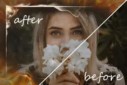 قاب عکس با افکت دود برای فتوشاپ