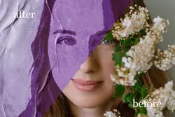 افکت پوستر چین و چروک عکس برای فتوشاپ