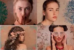 50 بک گراند گلدار قدیمی وینتج