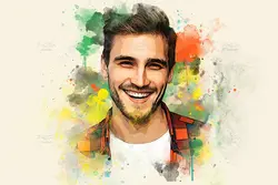 افکت نقاشی آبرنگی عکس برای فتوشاپ