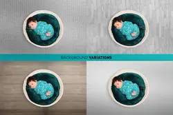 موکاپ قنداق نوزاد از نمای بالا