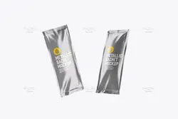 موکاپ ساشه بسته بندی سس و مواد غذایی