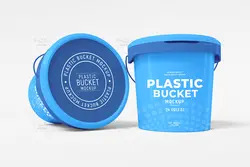 موکاپ سطل دسته دار پلاستیکی بسته بندی