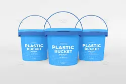 موکاپ سطل دسته دار پلاستیکی بسته بندی