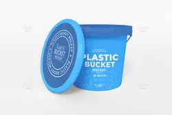 موکاپ سطل دسته دار پلاستیکی بسته بندی