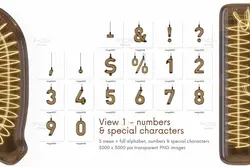 افکت لامپ رشته ای قدیمی حروف الفبا انگلیسی سه بعدی (3D)