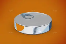 موکاپ قوطی آسان باز شو مواد غذایی کوچک و باریک