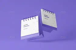 14 موکاپ تقویم رومیزی کوچک در نماهای مختلف
