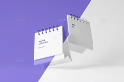 14 موکاپ تقویم رومیزی کوچک در نماهای مختلف