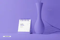 14 موکاپ تقویم رومیزی کوچک در نماهای مختلف