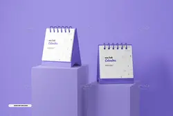 14 موکاپ تقویم رومیزی کوچک در نماهای مختلف