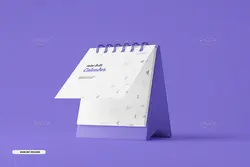 14 موکاپ تقویم رومیزی کوچک در نماهای مختلف