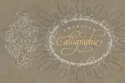 فونت خوشنویسی و کالیگرافی آمریکایی