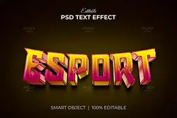 10 استایل اسپورت و ورزشی سه بعدی متن PSD