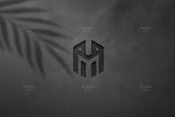 موکاپ لوگو روی دیوار