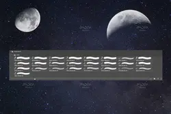 25 براش ماه و قمر برای فتوشاپ